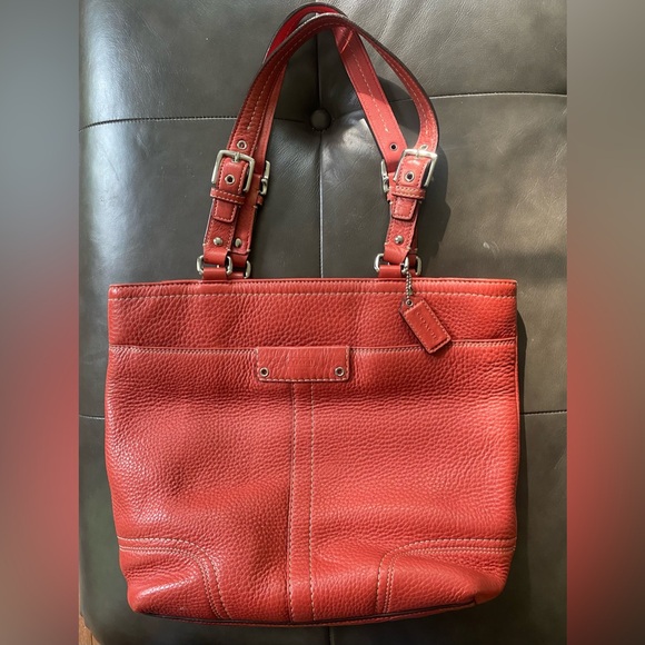 COACH Pebble Leather Hamilton Tote - Picture 1 of 6